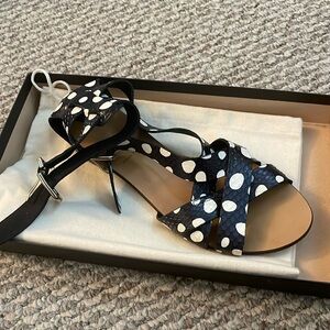 J. Crew Collection snakeskin multi strap sandal